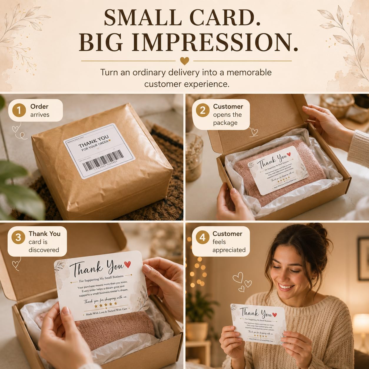 Thank You Cards for Small Business - 100 Pack -8