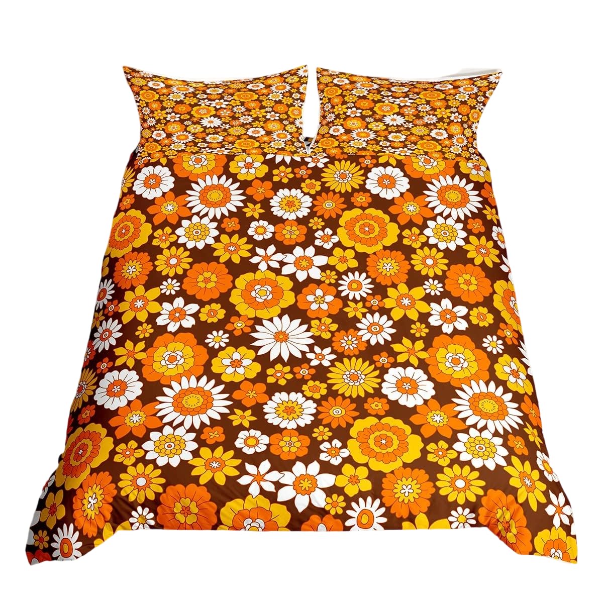 Homewish Groovy Boho Floral Power Bedding Set King For Teen Girls Women 60S 70S Retro Hippie Floral Comforter Cover Vintage Colorful Groovy Flowers Power Duvet Cover Bohemian Bed Set 2 Pillow Cases โ image 1