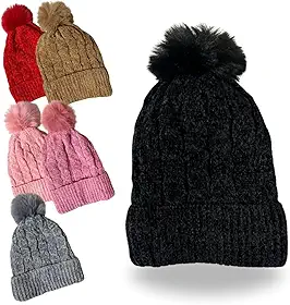 Touca Pompom Feminino Inverno Gorro Feminino Com Forro Forrada Toca Quentinha Mulher Adulto Unissex