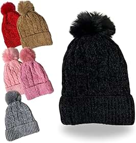 Touca Pompom Feminino Inverno Gorro Feminino Com Forro Forrada Toca Quentinha Mulher Adulto Unissex