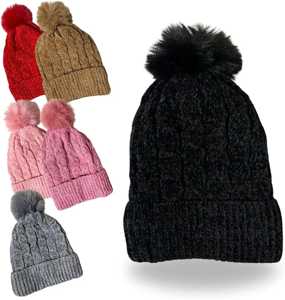 Touca Pompom Feminino Inverno Gorro Feminino Com Forro Forrada Toca Quentinha Mulher Adulto