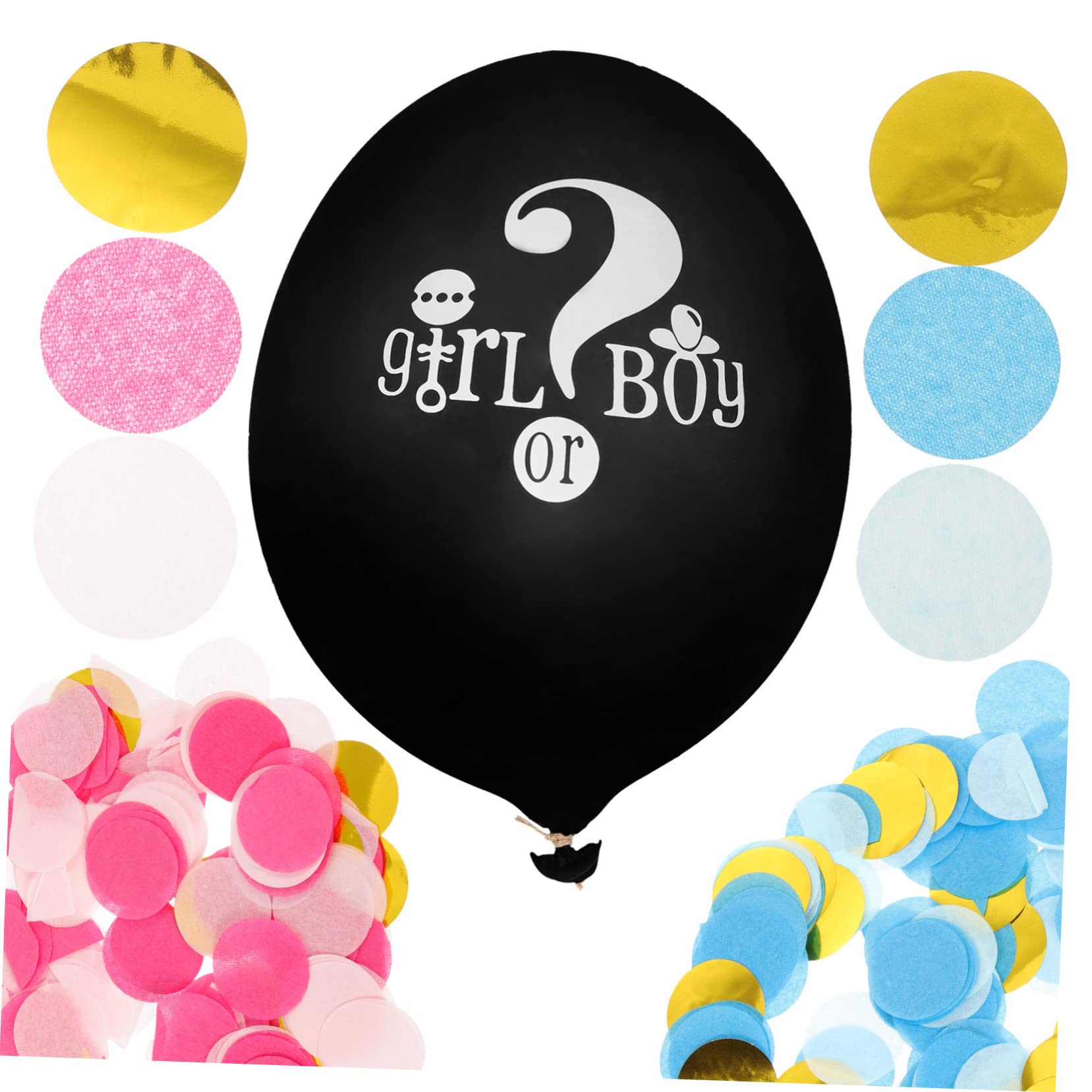 ABOOFAN 5 Set palloncini per feste di genere palloncino di coriandoli ornamento il genere rivela l'elica del palloncino rivelare il del emulsione decorazioni decorare