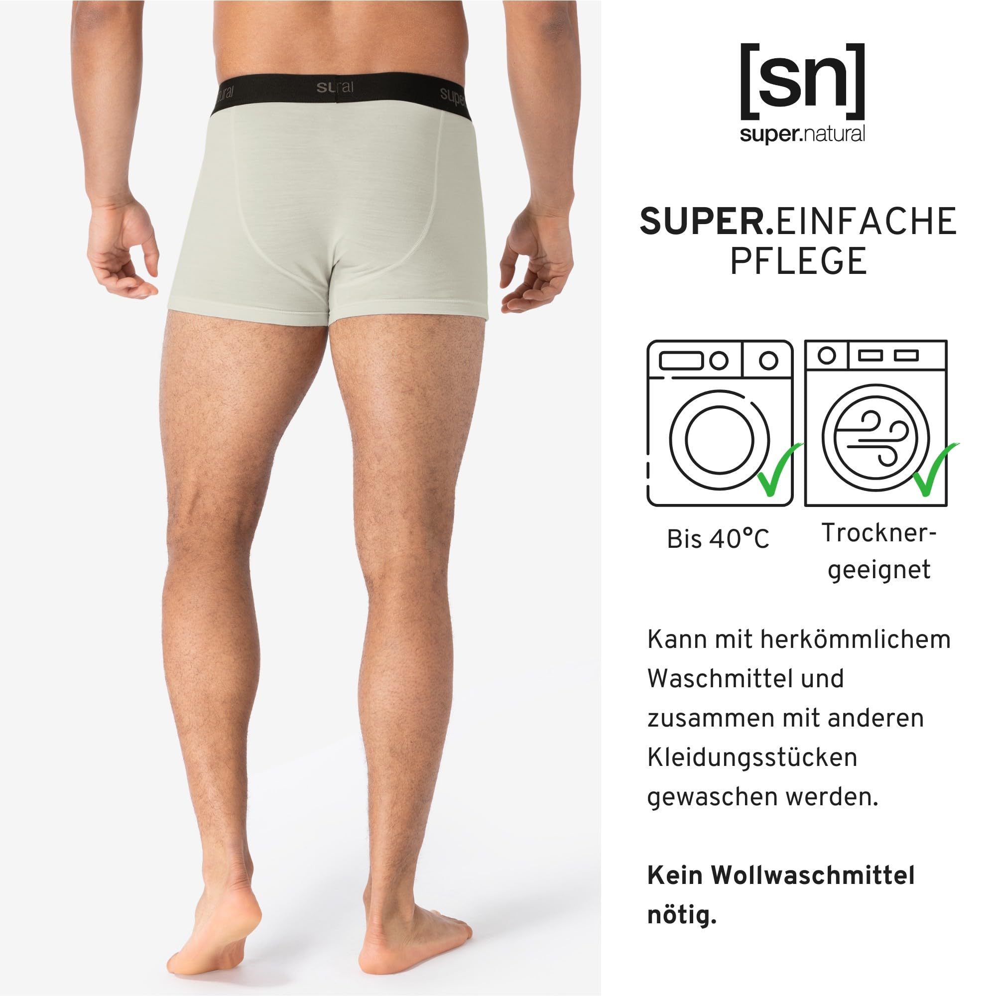 super.natural 3er Pack Herren M Tundra175 Boxer Boxershorts - Größe M
