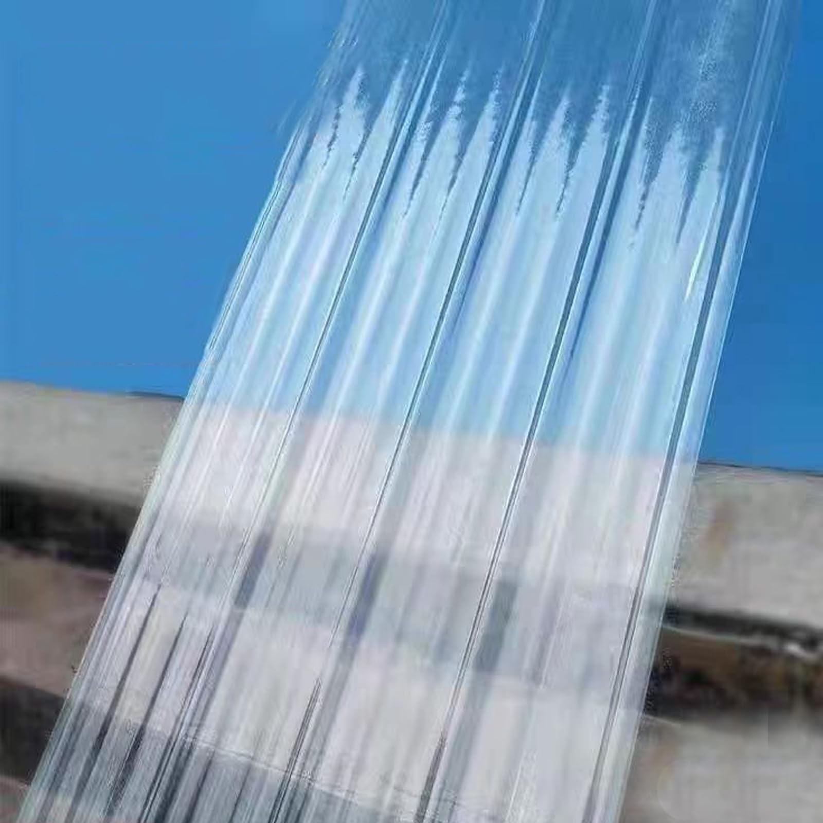 Lámina corrugada para techos de 2,3 mm con protección UV FRP para paneles transparentes de iluminación diurna con resistencia al impacto de 80 kg, 0,9 x 1,5 m, paquete de 10