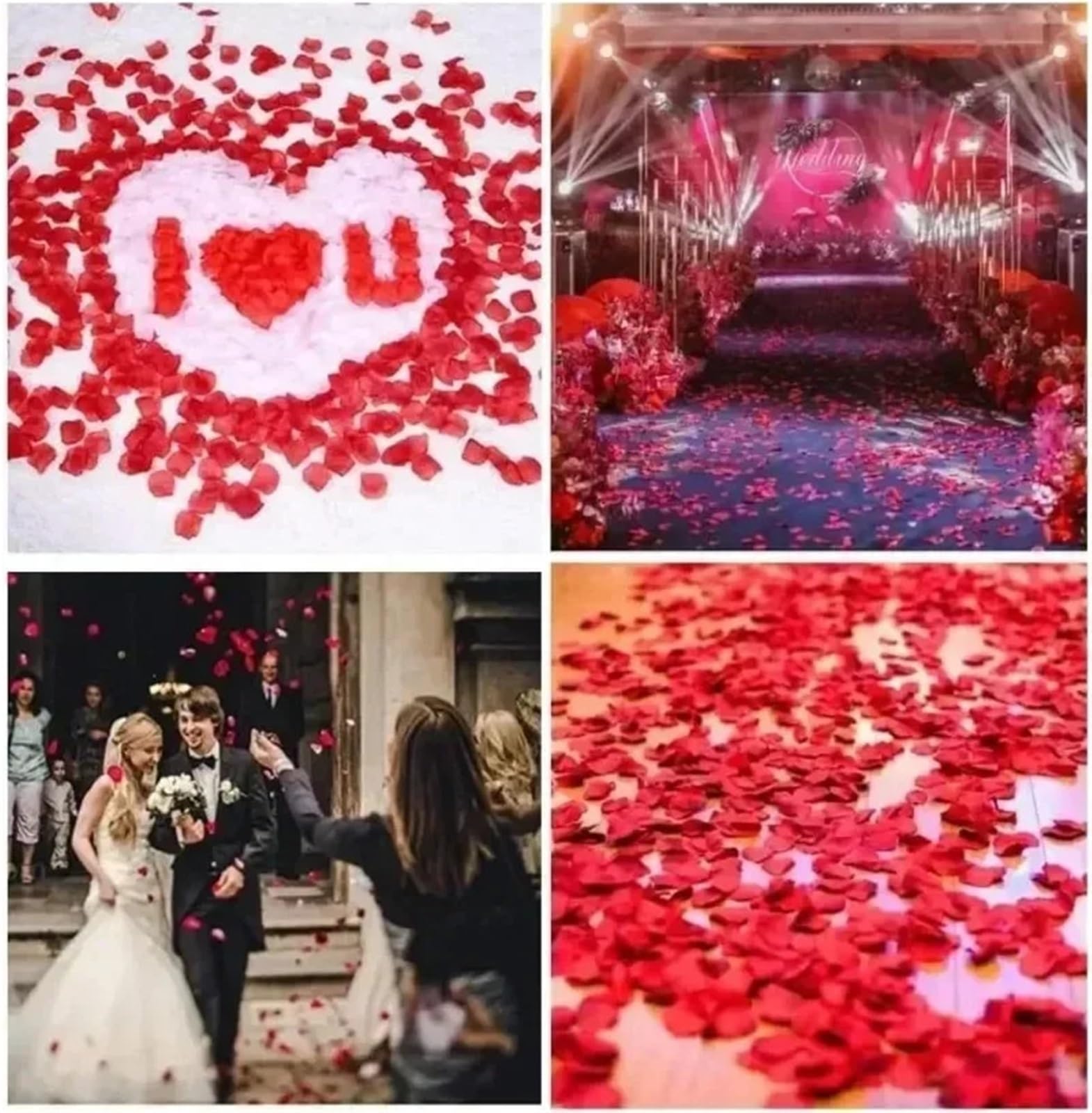 Künstliche Rosenblätter Künstliche gefälschte Rosenblätter Rosenblütenblätter Blumen for romantische Hochzeit für die Party