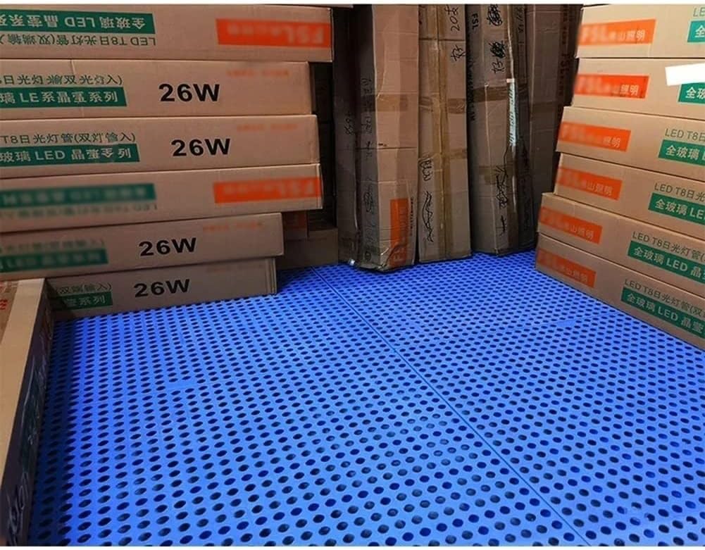 GRRICEPL Lightweight Plastic Pallets, Safety Storage Grid Pads, Can Be Used in Warehouses, Storage Rooms, Other Industrial Environments (Color : Blue, Size : 100x70x5cm)