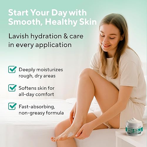 Miniatura 8 de Lavinso Crema de urea 40 por ciento para pies con máxima fuerza, crema de pies para callos y talones agrietados secos, reparación de piel áspera