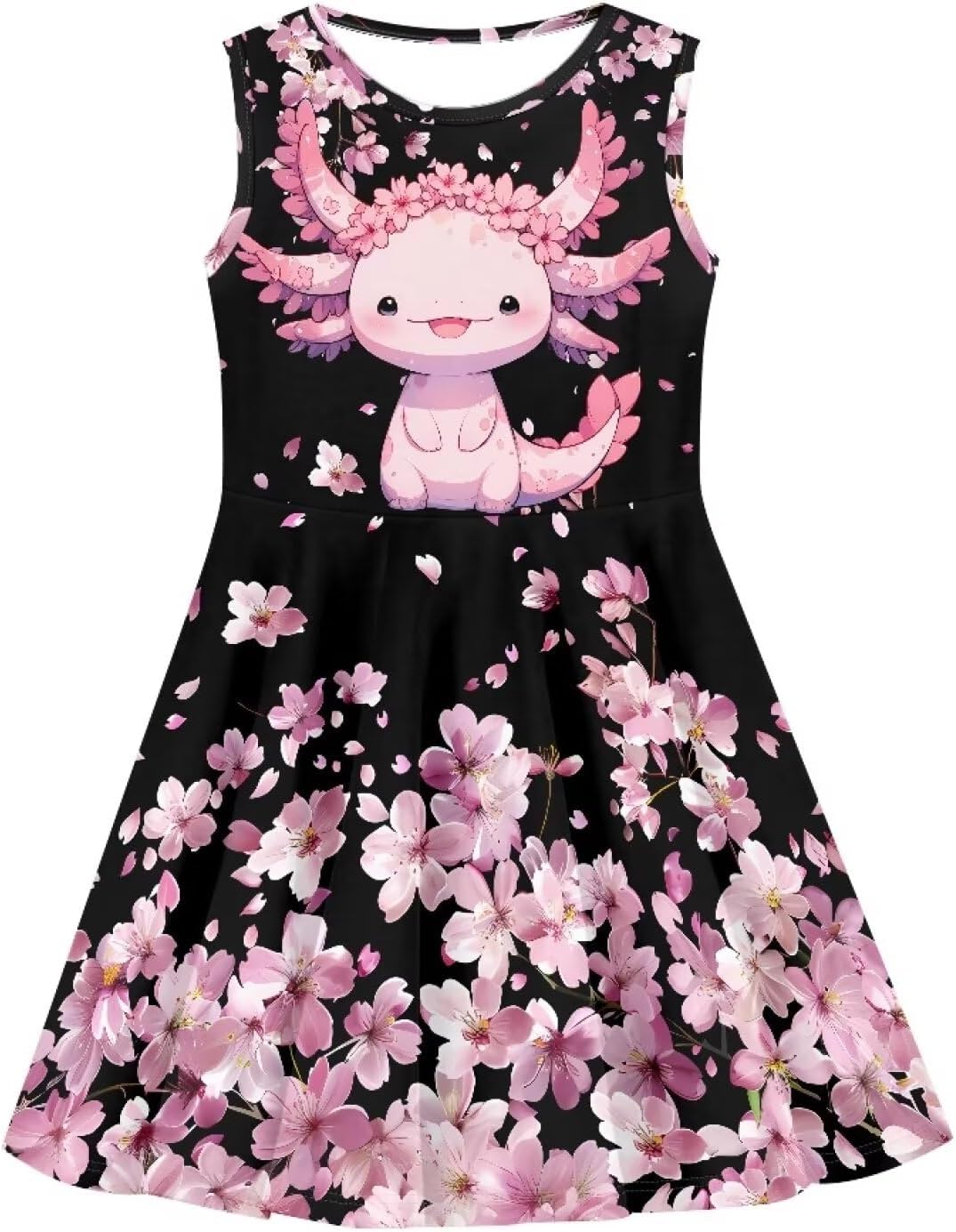 Youngerbaby Beach Dresses Casual Little Girls Dress Sleeveless Summer Midi Length Skirt Fashion Sundress - Image 4