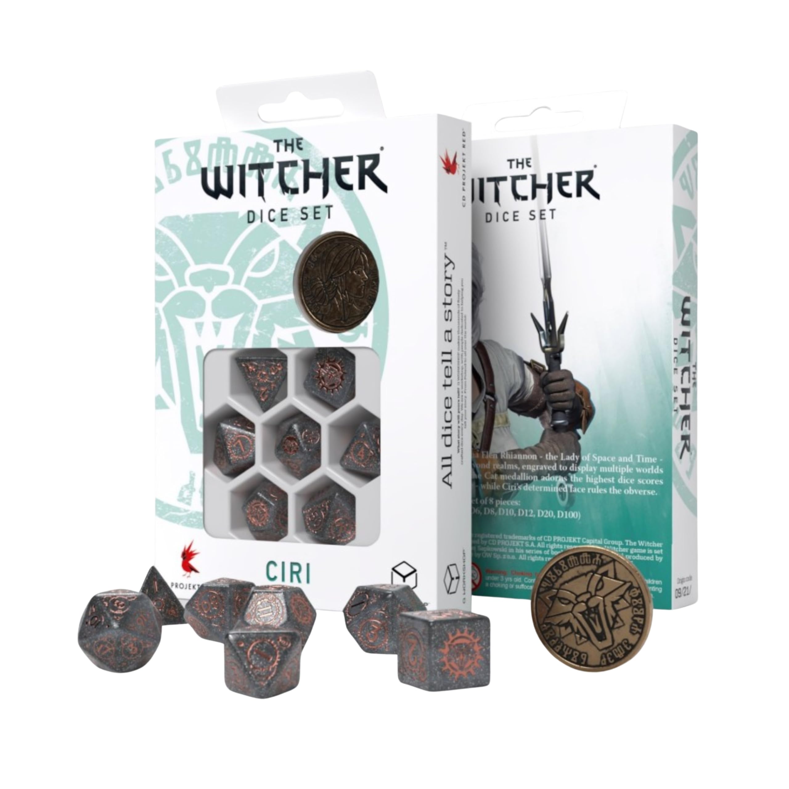 Q-Workshop The Witcher Dice Set Ciri - Elder Blood