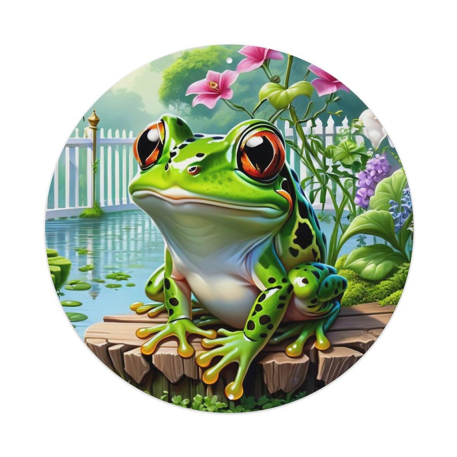 Animal Cute Little Frog Metal Tin Sign