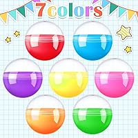 Vista 4 de Sosation 150 Pcs 1.26 Inch Gumball Vending Machine Capsules Empty Round Plastic Containers for Prizes Party Favors (Stylish Color)