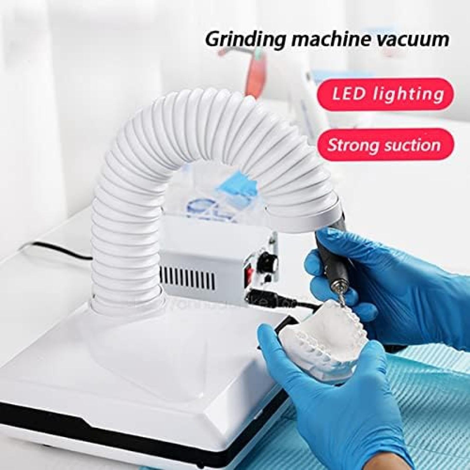Odsysanie Kurzu Do Polerowania Zębów, Środek Do Czyszczenia Blatów Dentystycznych, Odkurzacz Do Paznokci - Wentylator/lampa LED/rura Teleskopowa, Do Laboratorium Dentystycznego I Salonów Paznokci,
