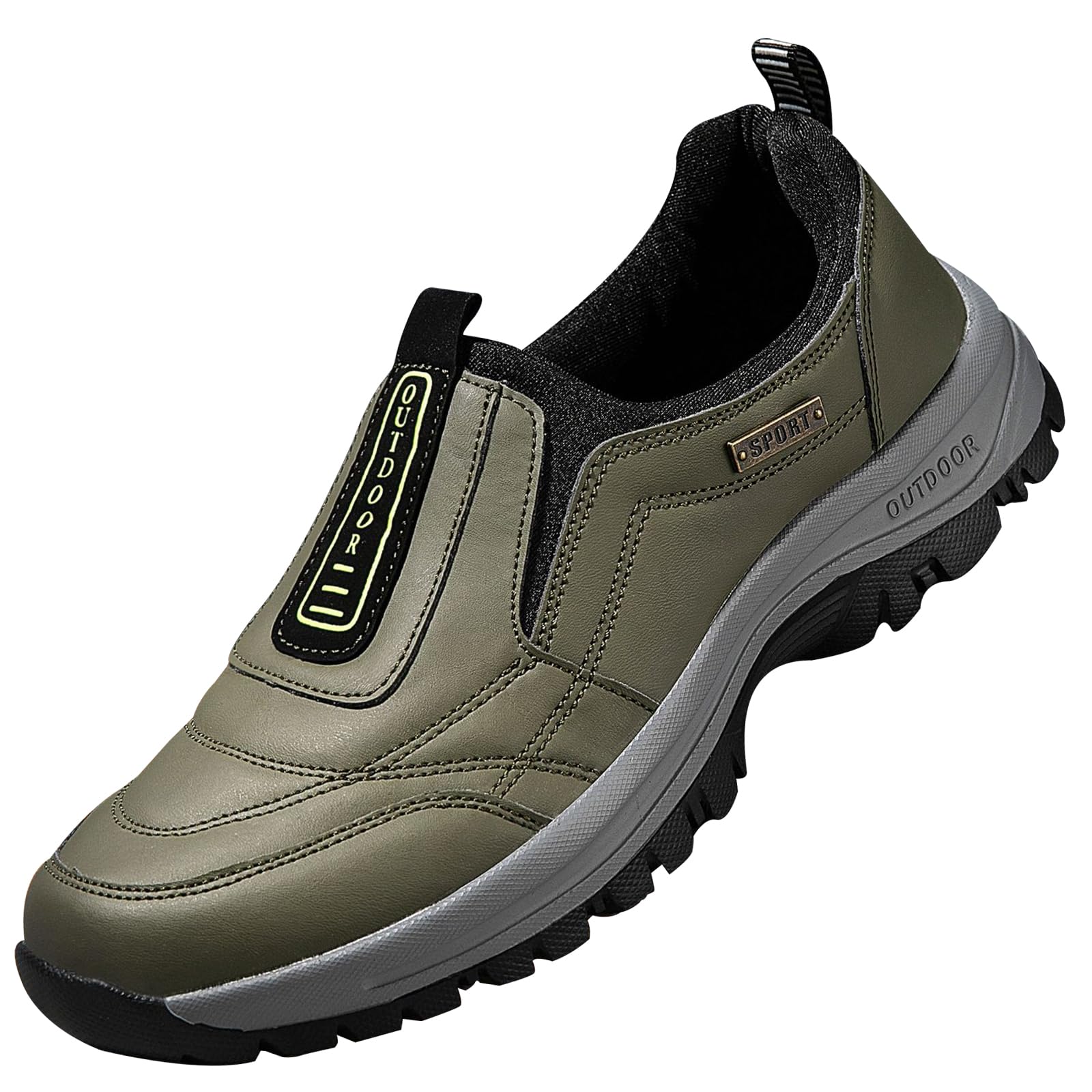 Scarpe Uomo Per Fascite Plantare - Mocassini Con Supporto Arco Plantare, Pelle, Antiscivolo - Foto 3