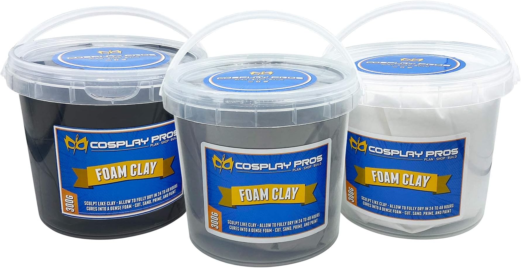 Cosplay Pros Air Dry Moldable Foam Clay (White, 150G (5.29 oz))