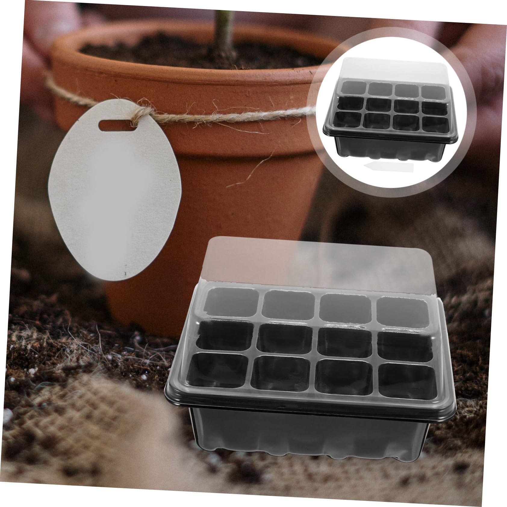 YARNOW 2 Set Scatola per piantine vassoio di semina contenitore di semina semi di germinazione vasi per semina pianta vassoio di avviamento cellulare caso di germinazione delle piante