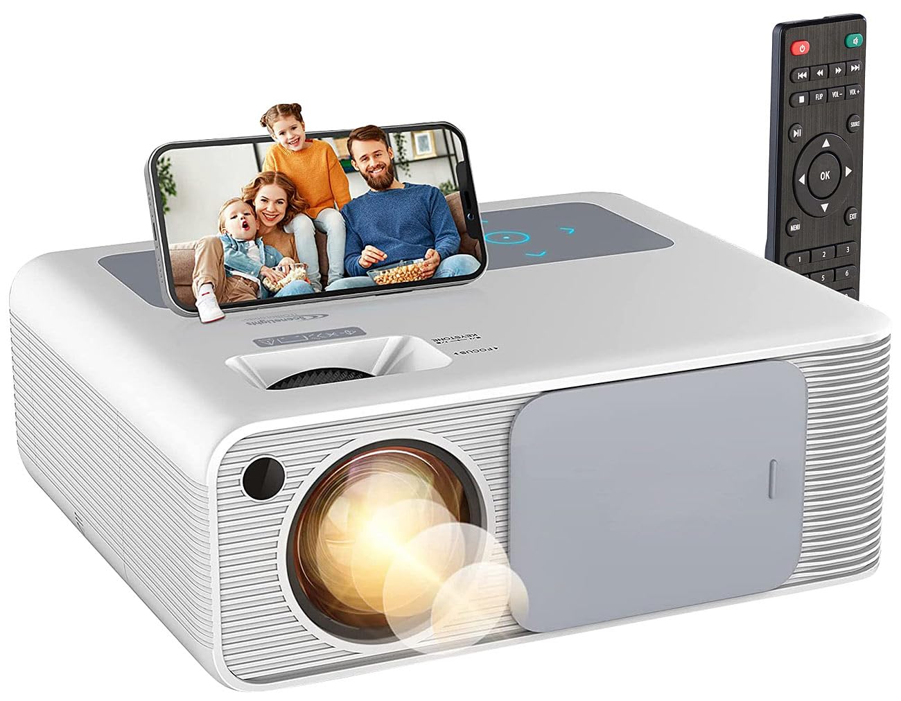 proyector con Reproductor Multimedia: WLAN-LED-LCD-Proyector, para Fire TV y Apple TV, Reproductor Multimedia, 1920 x 1080 píxeles (Full HD) (para Cine en casa, de Video)