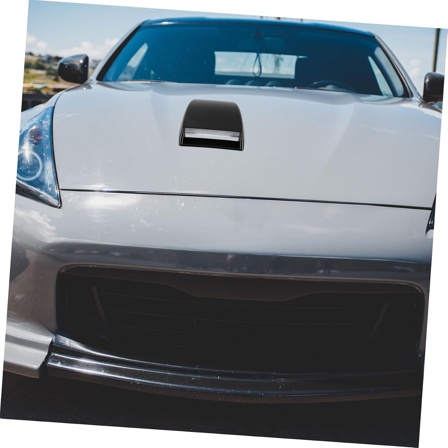 Universal Car Hood Scoop Air Flow Vent for Racing Black Vent Cover Compatible Vehicles Enhances Air Intake and Engine Performance