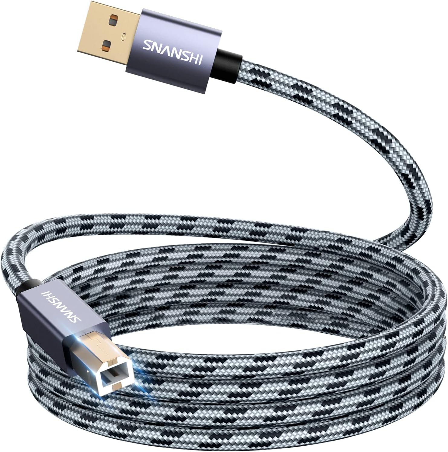 Faodzc Printer Cable 25 ft, Long USB Printer Cord 2.0 Type