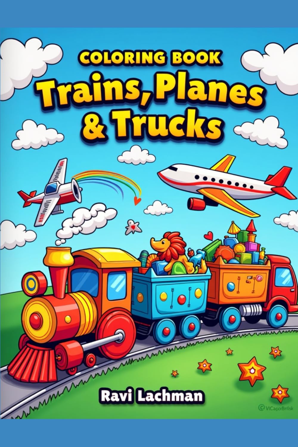 Coloring Book - Trains, Planes and Trucks