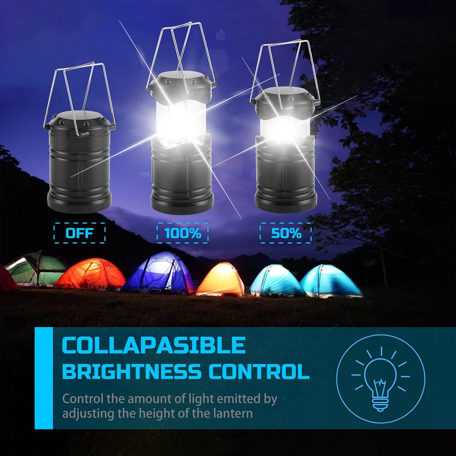 Lichamp Lanterns Collapsible Flashlight Emergency Image