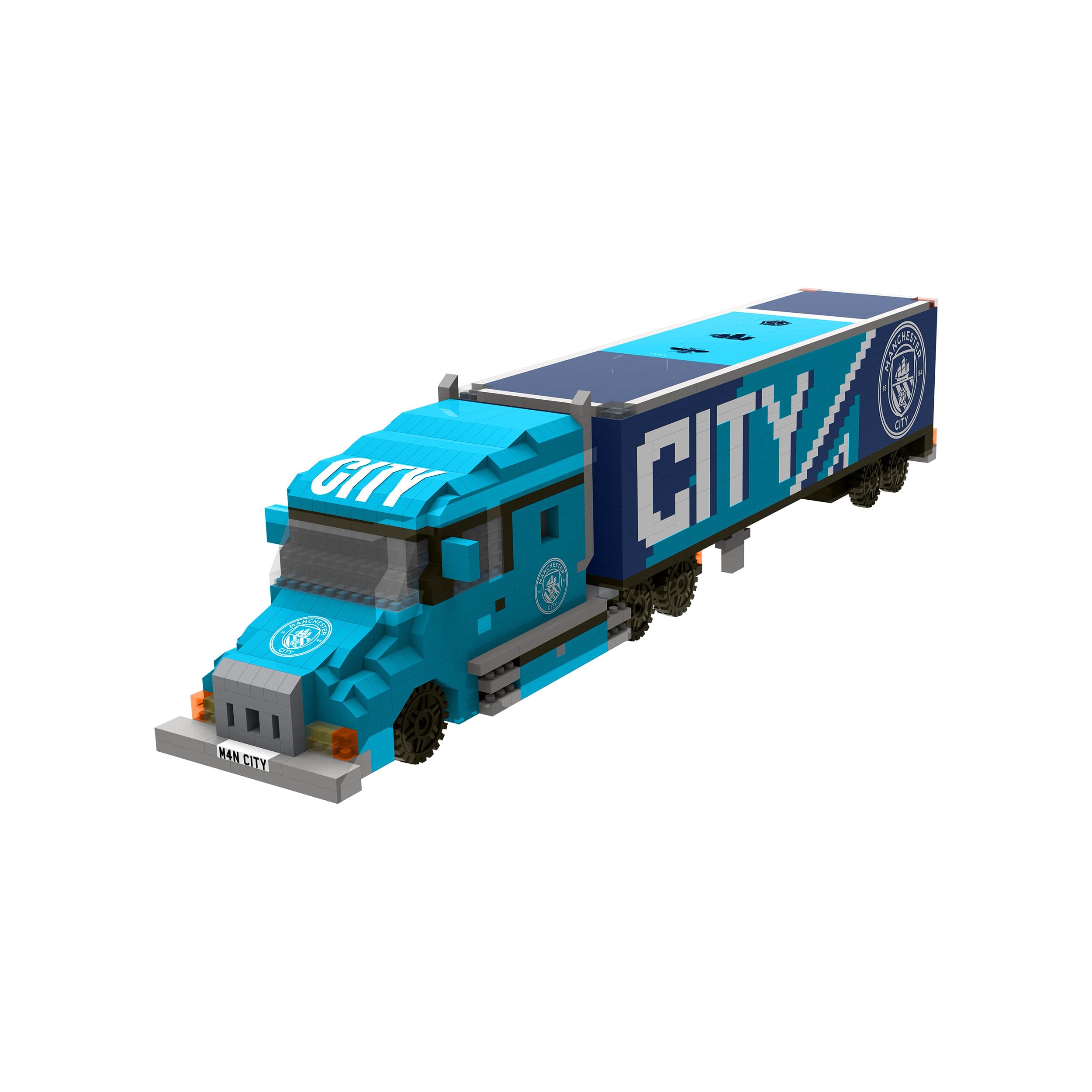 FOCO Officially Licensed 3D BRXLZ Lorry Construction Toy Model (Manchester City FC)