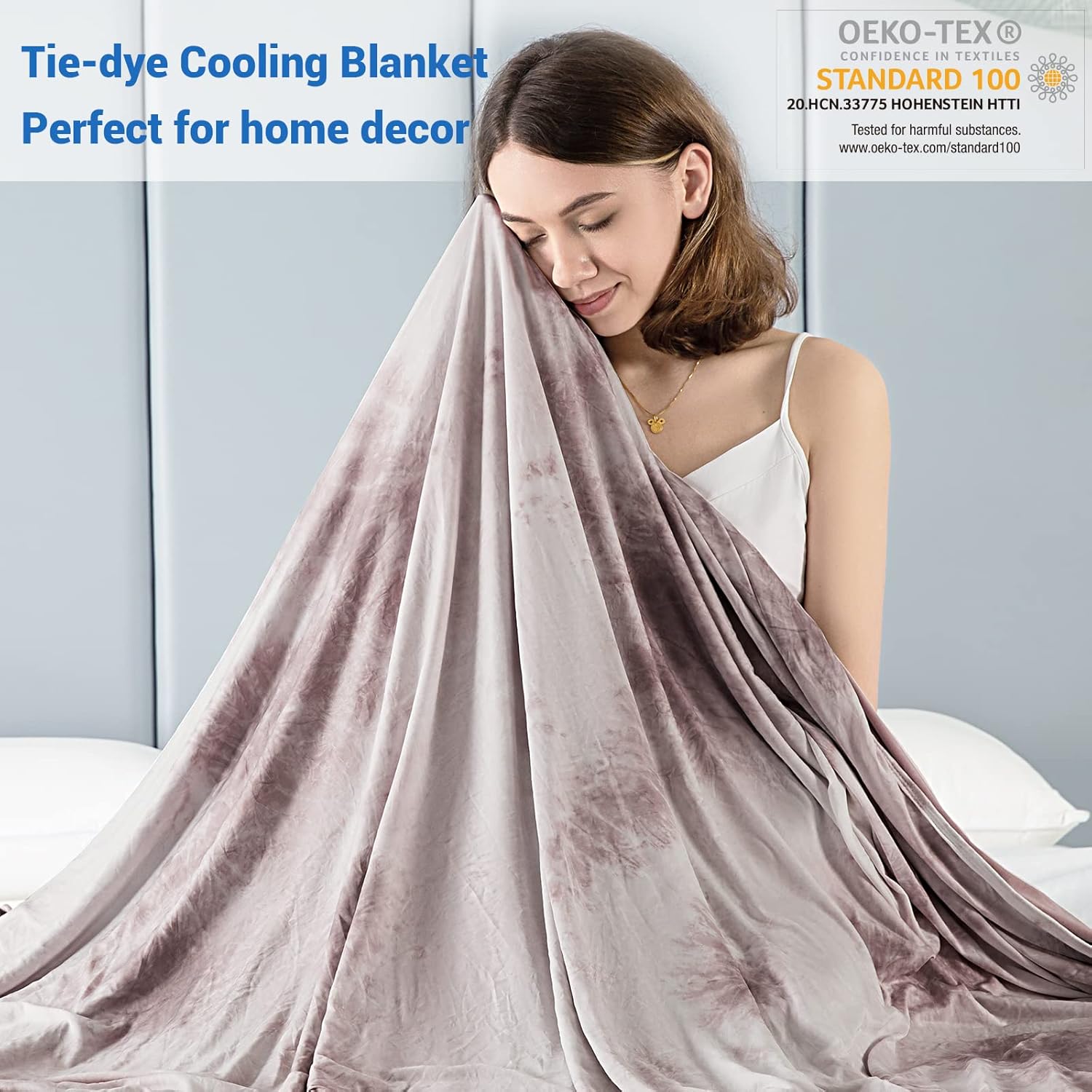 Topcee Cooling Blanket (90"x90"Queen Size) for Hot Sleepers and Night Sweats,100% Oeko-Tex Certified,Arc-Chill Q-Max >0.5 Cool Fiber,Ultra Cold Breathable,Comfortable, Hypo-Allergenic, All-Season. - Image 2