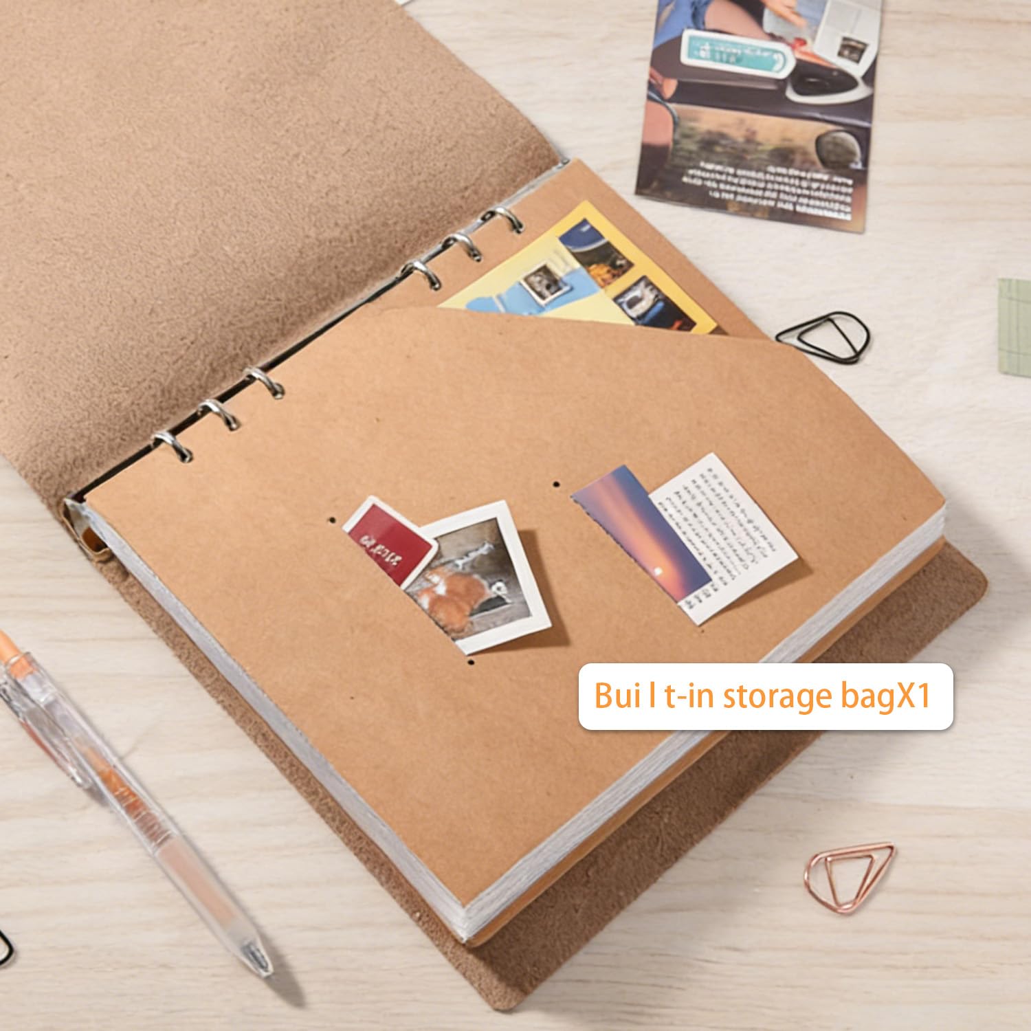 Mactto Album fotografico in pelle artificiale, 10 x 15 cm, 200 foto con raccoglitore ad anelli, con 10 fogli di carta da scrivere, per viaggi, famiglia, matrimoni, bambini, laurea, ultrasuoni, album