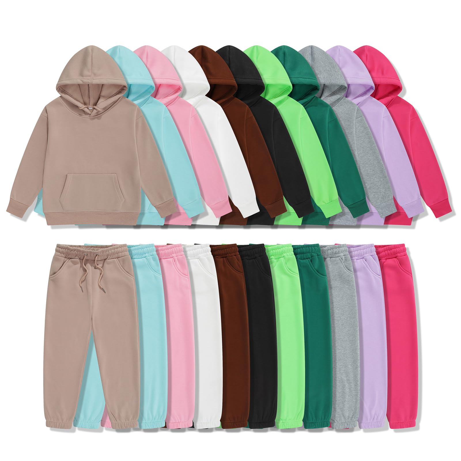 Survêtement à capuche pour enfants garçons et filles, sweat-shirt à manches longues et jogging, vêtements de sport décontractés pour l'école, les jeux et la détente 2 à 13 ans