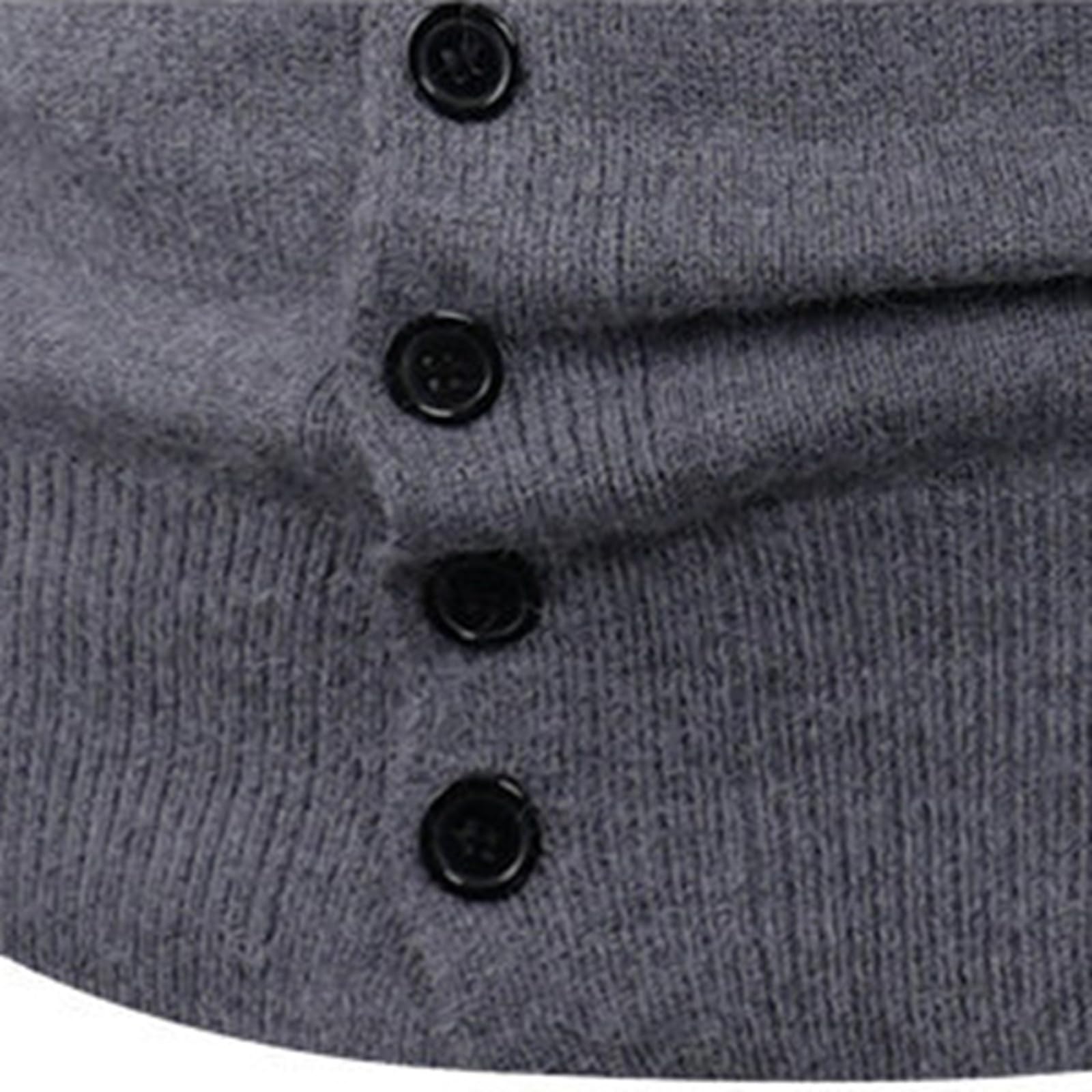 Genérico Cárdigan De Punto para Hombre, Chaqueta Punto Hombre Manga Larga con Un Solo Botonadura con Bolsillo Abrigo Color Sólido Informal con Botones Suéter Grande para Exterior El Ocio