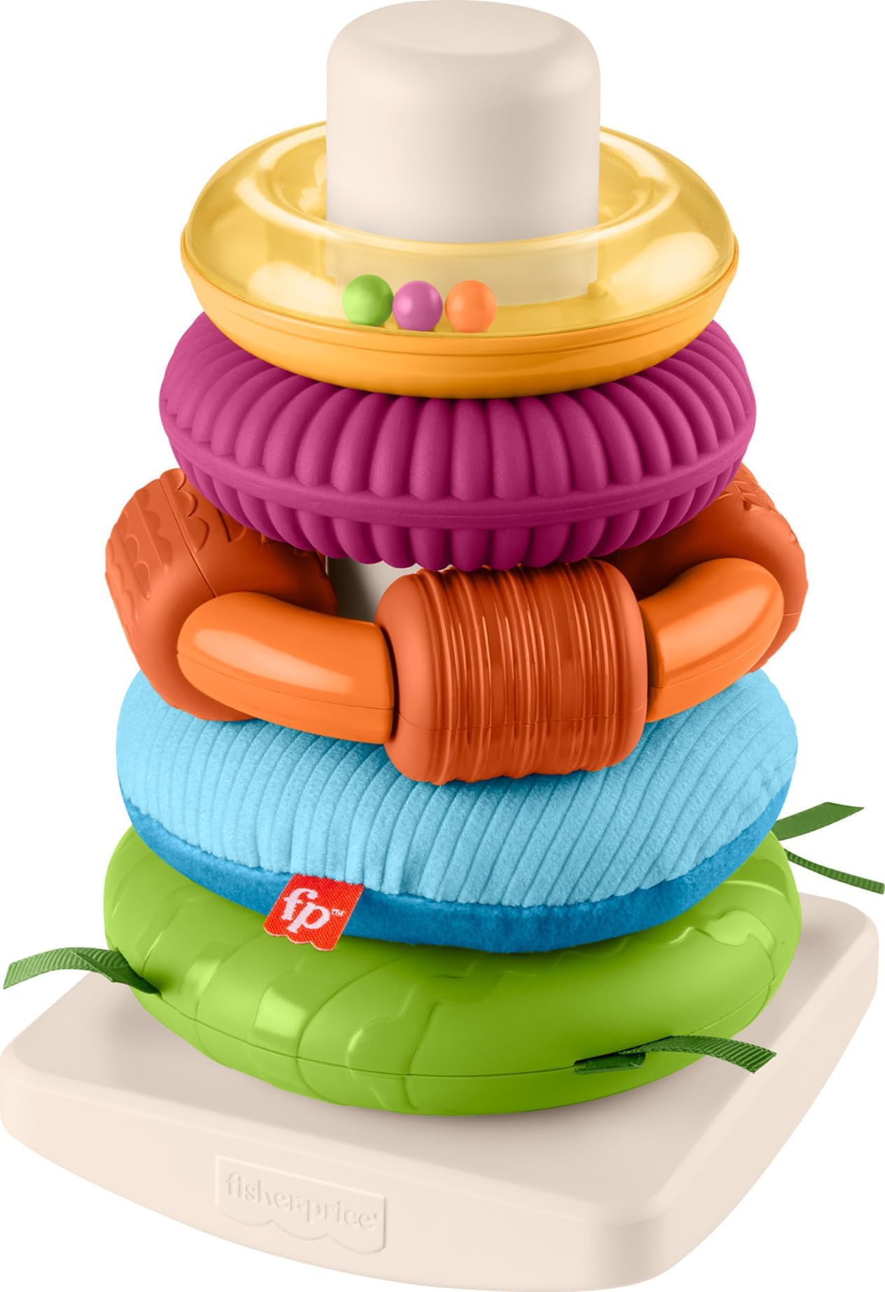 Sensory Rock-A-Stack Roly-Poly Stacking Toy with Fine Motor Activities for Babies