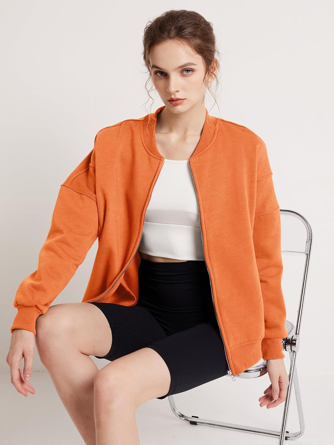 GEMLON Sweatshirt for Women Crewneck Long Sleeve Loose Fleece Sweatshirts Jackets 2026 Fall Fashion Outfits with Pockets - Image 6