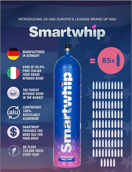 Smart Whip Whipped Cream Chargers Pure N2O Whipped Cream