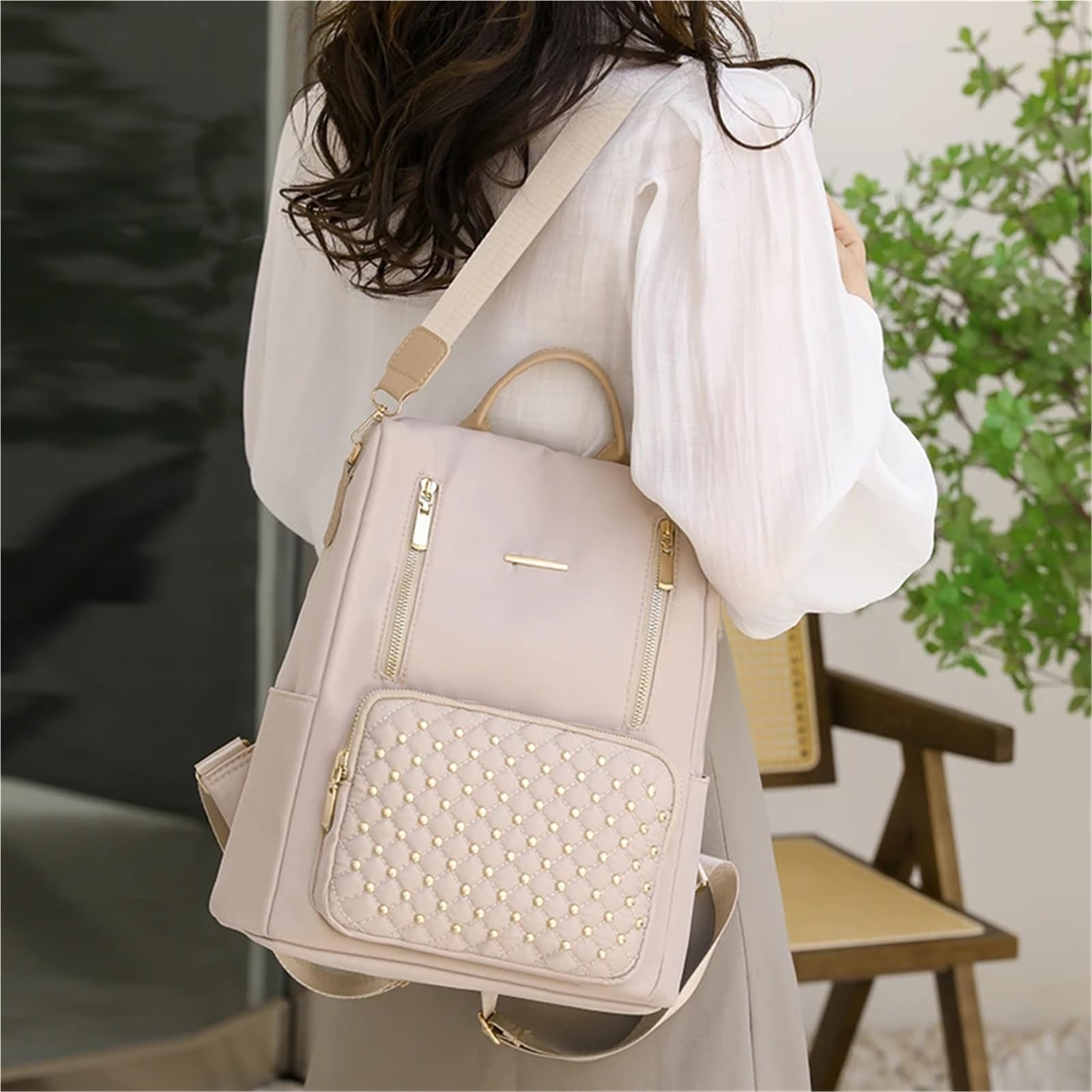 Mochila pequeña con remaches for mujer, morral escolar for niñas, de piel sintética, bolsos hombro viaje for para Mujer