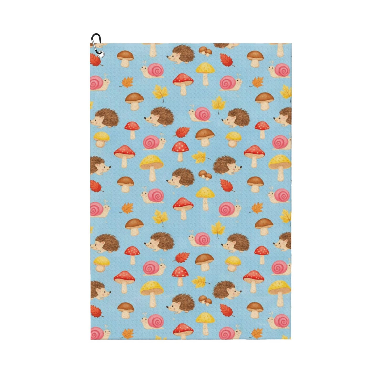 BSDFGSDD Mushrooms Hedgehogs Snail Golf Towel 24 x 16 inches