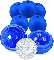 Vista 1 de Molde para cubitos de hielo, paquete de 6 moldes de silicona para estación espacial 3D, moldes de esferas grandes para whisky, bourbon y cola (6)