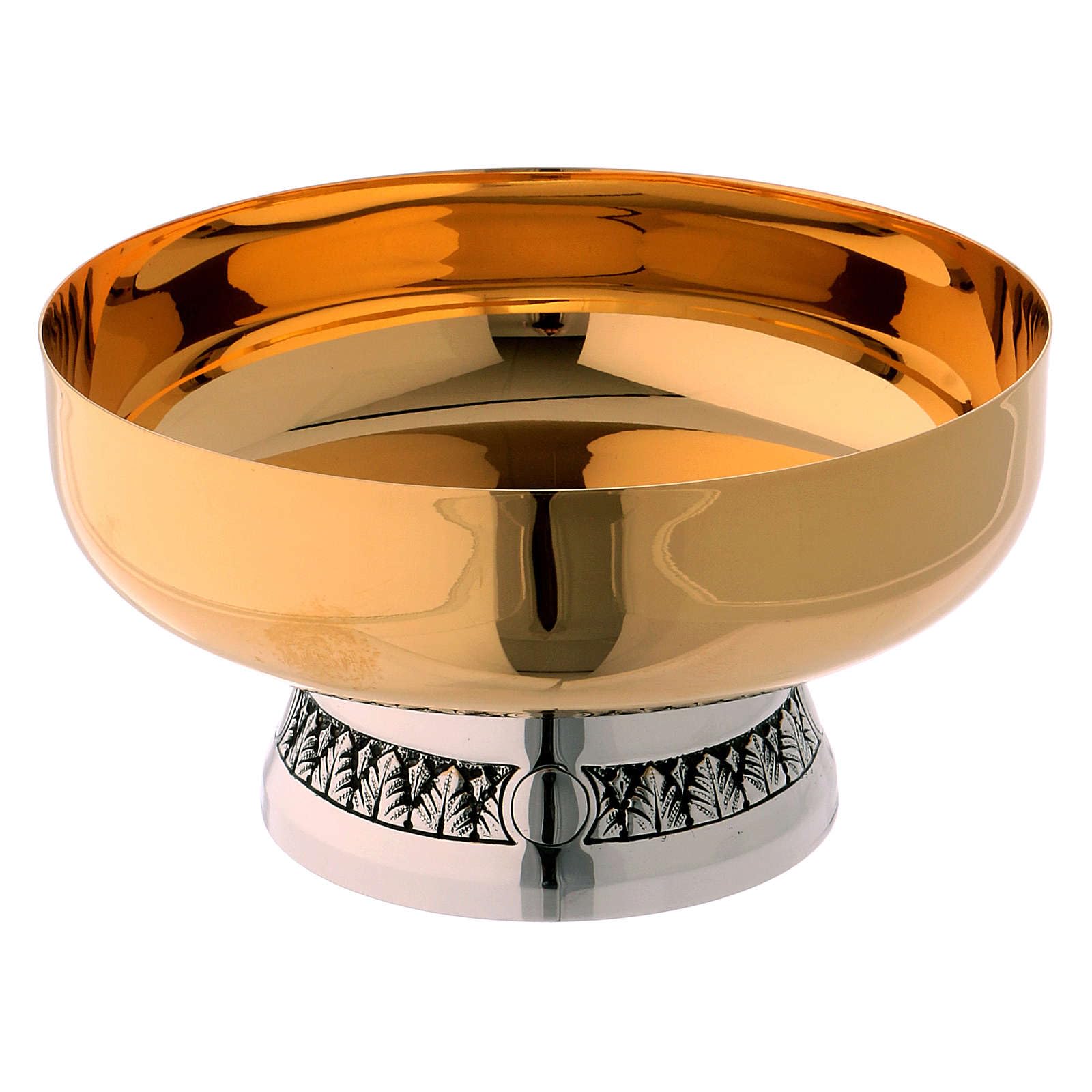 Holyart Kielichy Puszki Pateny metal: Patena głęboka mosiądz krzyż celtycki z liśÄ