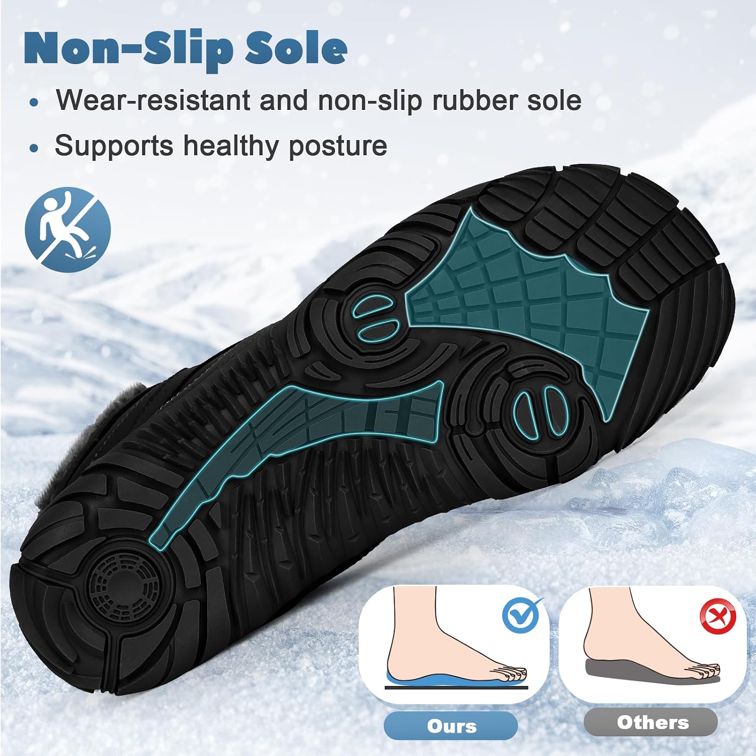 Hike Winter Footwear Barefoot Boots Mens Womens, Waterproof Winter Snow Boots, Warm Ankle Booties, Wide Toe Barefoot Hiking Boots, Non-Slip Zero Drop Sole Hike Shoes for Hiking Walking Outdoor