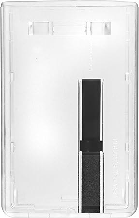 Kartenhalter Aus Polycarbonat – Horizontal, Mit Rotem Schieber, Für 1 Ausweis (90x55mm)