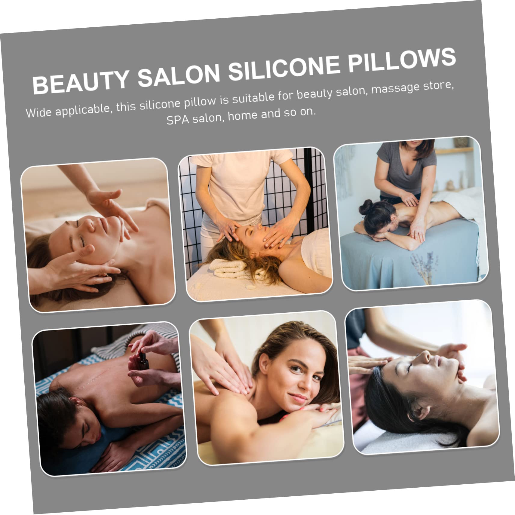 UKCOCO Almohada Facial de Silicona para Masaje Spa Reposacabezas Ergonómico Cojín para Salón Soporte Cómodo para Rostro y Cervicales