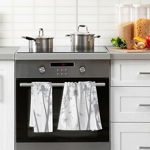 Miniatura 5 de susiyo Paquete de 2 toallas abstractas de algodón para baño, 16 x 28 pulgadas