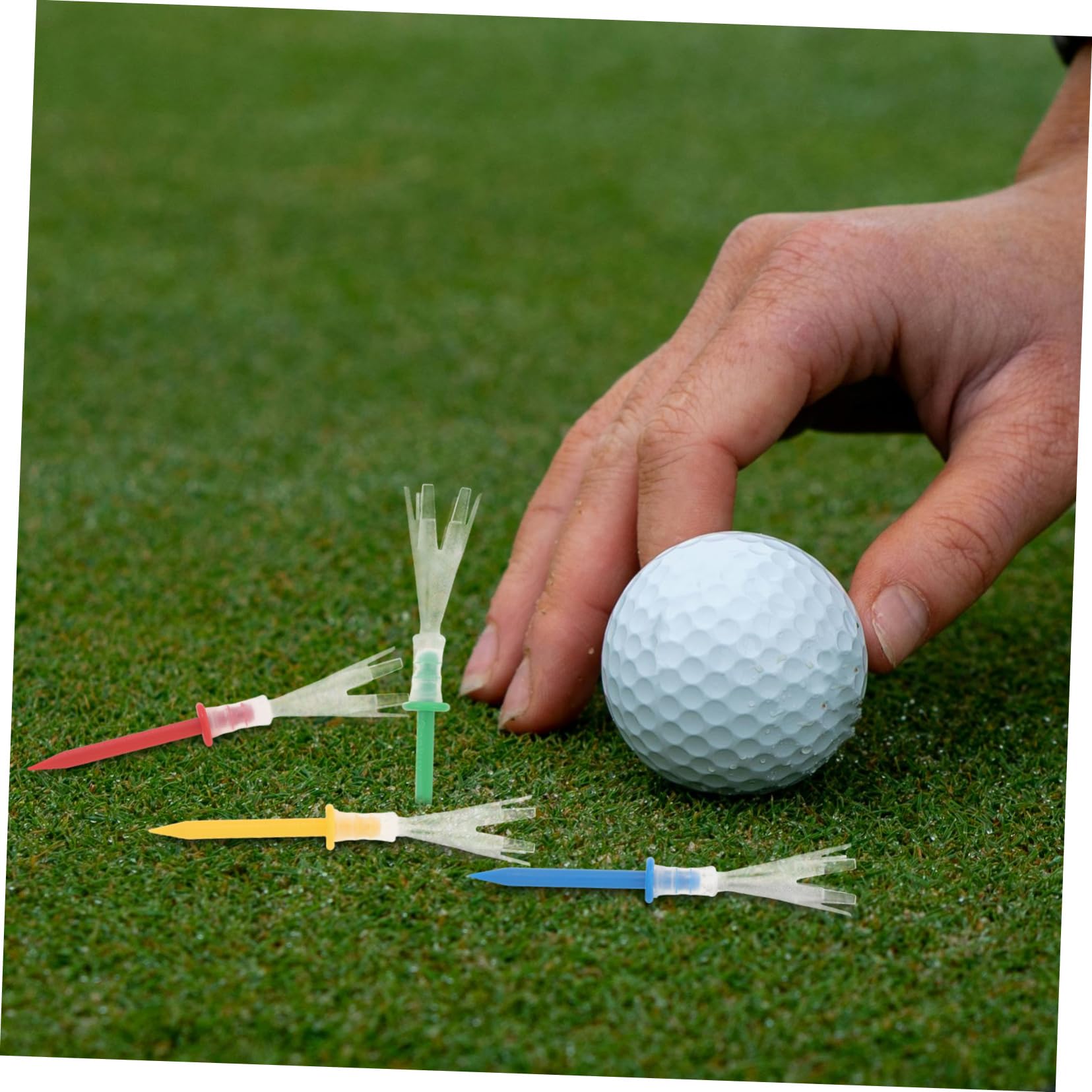 Tees Golf 16 piezas de plástico tees 4 yardas más para una precisión de profundidad constante