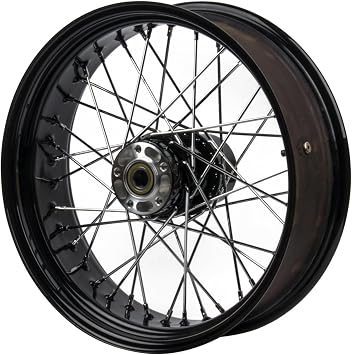 16x3.5 Rear Wheel for 18-later Street Bob Softail Standard 12-later Deluxe Heritage Slim 16 Inch Black Tubeless Aluminum Wheel Stock Replacement Parts 16x3.5 Rear