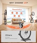 Housolution Vertical Bike Stand with Wheels up to 29", Adjustable Height, No Drilling holds up to 80lbs, Freestanding Bicycle Rack for Garage & Apartment, Bike Stand Floor for MTB/Road Bikes