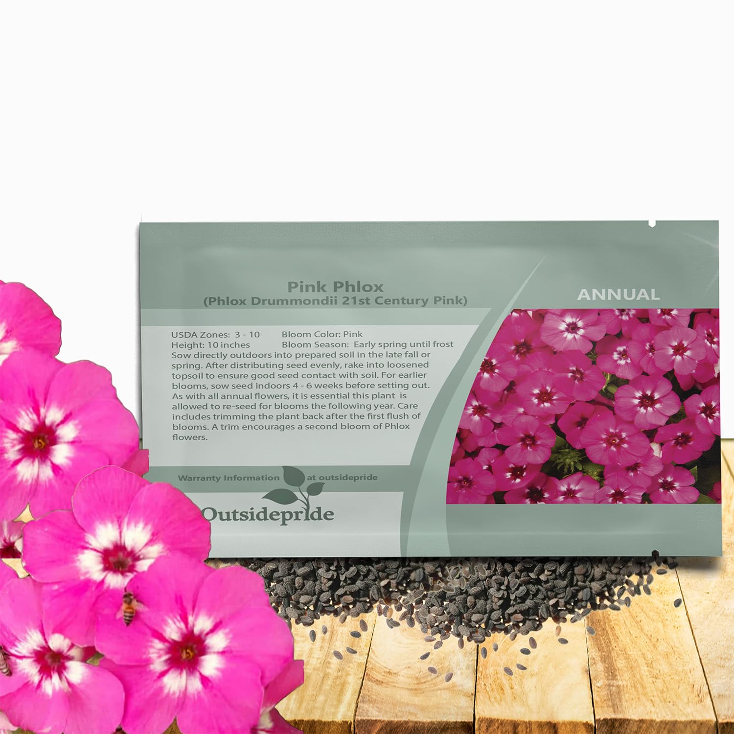 Amazon.com : Outsidepride 21st Century Pink Phlox Seeds - 50 Pcs
