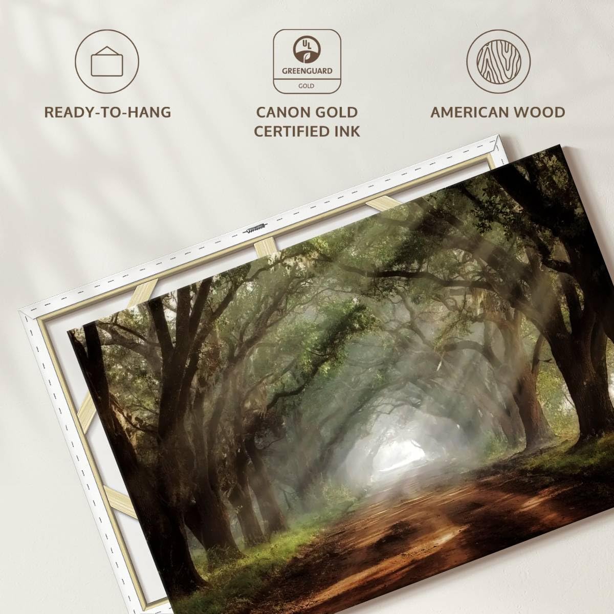 ElephantStock Evergreen Plantation Canvas - 1 Piece Forest Wall Decor - Ready-to-Hang Green Trees Photography - Nature Canvas Wall Art - and Forest Wall Art - 39" X 26"