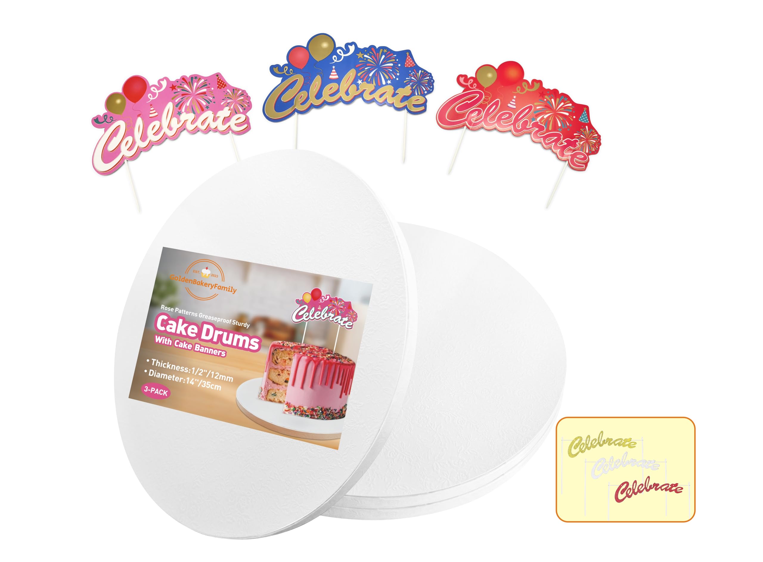 Silver 14 Inch Round Cake Drum – Leeds Cakes – Crafted Cake House | Birthday & Wedding Cakes