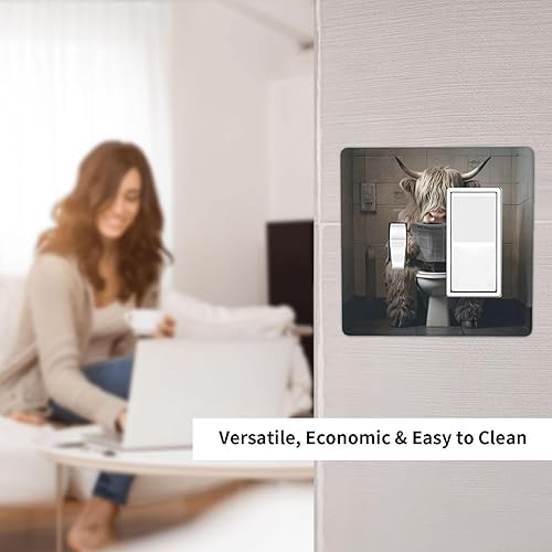 Vista 764 de Cubiertas decorativas de salida de estrella de mar playera, tablero de madera azul de concha de mar de 1 banda, decoración individual GFCI, placa