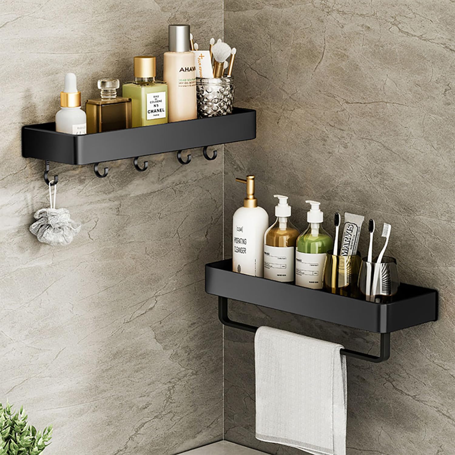 Mensole Doccia Adesive - 2 Pezzi In Acciaio Inox, Senza Foratura - Foto 10