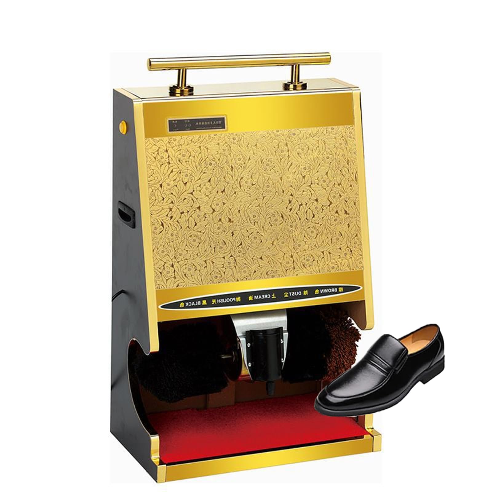 Brosse double combinaison pour machine à polir les chaussures électrique avec induction verticale