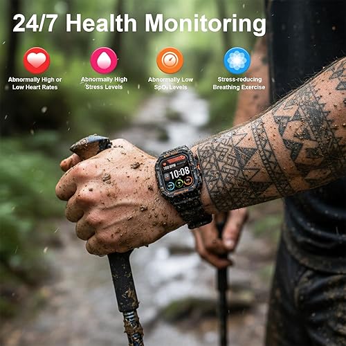 Miniatura 5 de Reloj GPS para correr, reloj inteligente militar resistente, IP68, batería de larga duración, soporte Multi-GNSS, enrutamiento Tracback y más,